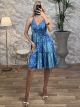 Silk Mini Dress Golden Floral-2515/N4