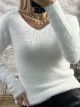 Mohair Ve Top-9571/White