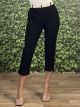 HighWaist Elastic Belt Pants/Black