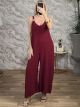 GoldPins Straps Jumpsuit-8939/Burgundy