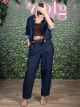 Oversized Denim Soft Set-2438