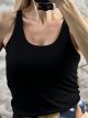 Cotton Athletic Rip Top-628/Black