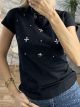 Strass Details T-shirt/Black