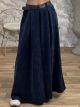 Super Wide Leg Cord Pants/Navy Blue