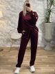 Velvet Buttons Set-25059/Burgundy