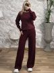 Strass Knitted Set-2552/Burgundy