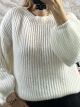 Soft Knitted Sweater Sleeves/White