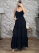 Boho Mono Maxi Dress/Black