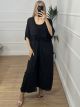 Embroidered Maxi Kimono/Black