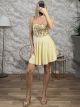 Sheer Corset Mini Dress/Yellow