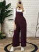 Cord Overalls Set/Burgundy