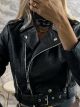Cropped Leather Jacket-715