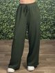 Waffle Fabric Highwaist Pants/Khaki
