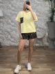 Leo Pocket DoubleStriped Shorts Set/Yellow