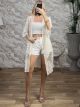 Vintage Lace Short Kimono/Ecru