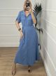 Safari Shortsleeves Dress/L.Blue