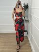 Elastic Skirt Ruffles Set-0658/Black