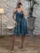 Silk Mini Dress Golden Floral-2515/N3
