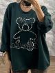 Pearly Teddy Sweatshirt/Emerald Green