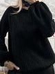 Soft Knitted Sweater Sleeves/Black