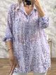 Leopard Muslin Shirt/Lilac
