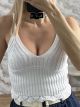Knitted Cotton Top-941/White