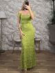 Mermaid Lace Maxi Dress/Lime