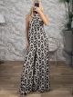 Viscose HalterNeck OpenBack Jumpsuit-3065/Black