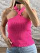 Knitted NeckTie Top-1275/Fux