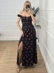 Maxi Cups Dress-Cherries/Black