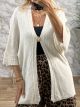 Sun Brooch Cardigan/White