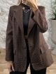 Σακάκι Oversized Strass/Chocolat