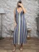 Lurex Sleeveless Chevron Knitted Dress-23206