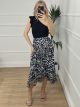 Asymmetrical Leopard Skirt/Grey