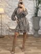 Mini Muslin Animal Print Dress-3045/Snake