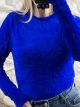 Mohair Round Neck Top-913/Blue Royal