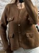 Pockets Buttons Cardigan/Camel