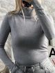 Viscose TurtleNeck Top-7230/Grey