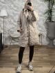 Quilted Hood Mid-Jacket/Beige