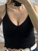 Knitted Cotton Top-941/Black