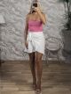 Wrap Mini Skirt/White