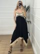 Knitted Bust Dress-2973/Black
