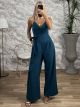 Jumpsuit Side Bow-Petrol