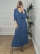 Safari Maxi Dress/Blue