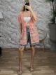 ShortSleeve Crochet Kimono/Coral