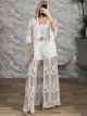 Vintage Lace Kimono-233/White