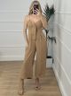 Bow Jumpsuit-NEW/Camel