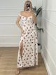 Maxi Cups Dress-Cherries/White