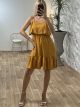 Ruffles Mini Dress-2990/Mustard