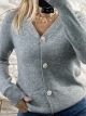 Strass Buttons Cardigan NEW/Grey